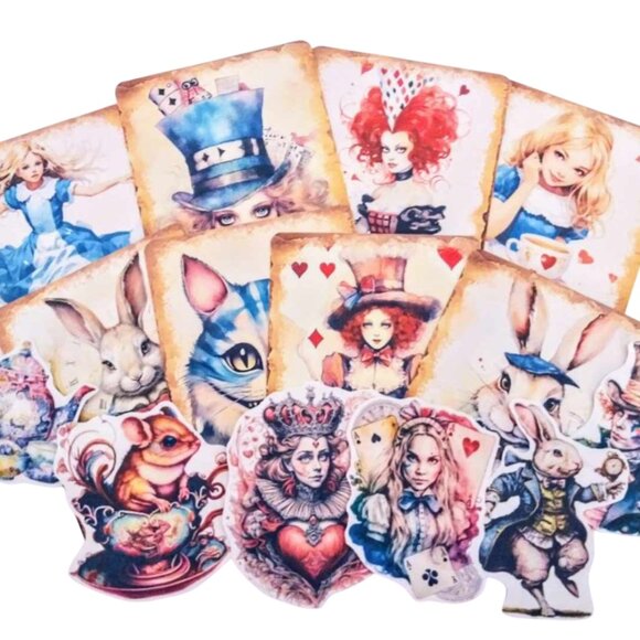 14 pc Set!! Alice in Wonderland Scrapbook And Journal Accent Pack - Picture 1 of 9